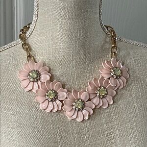 Elegant Pink Floral Necklace